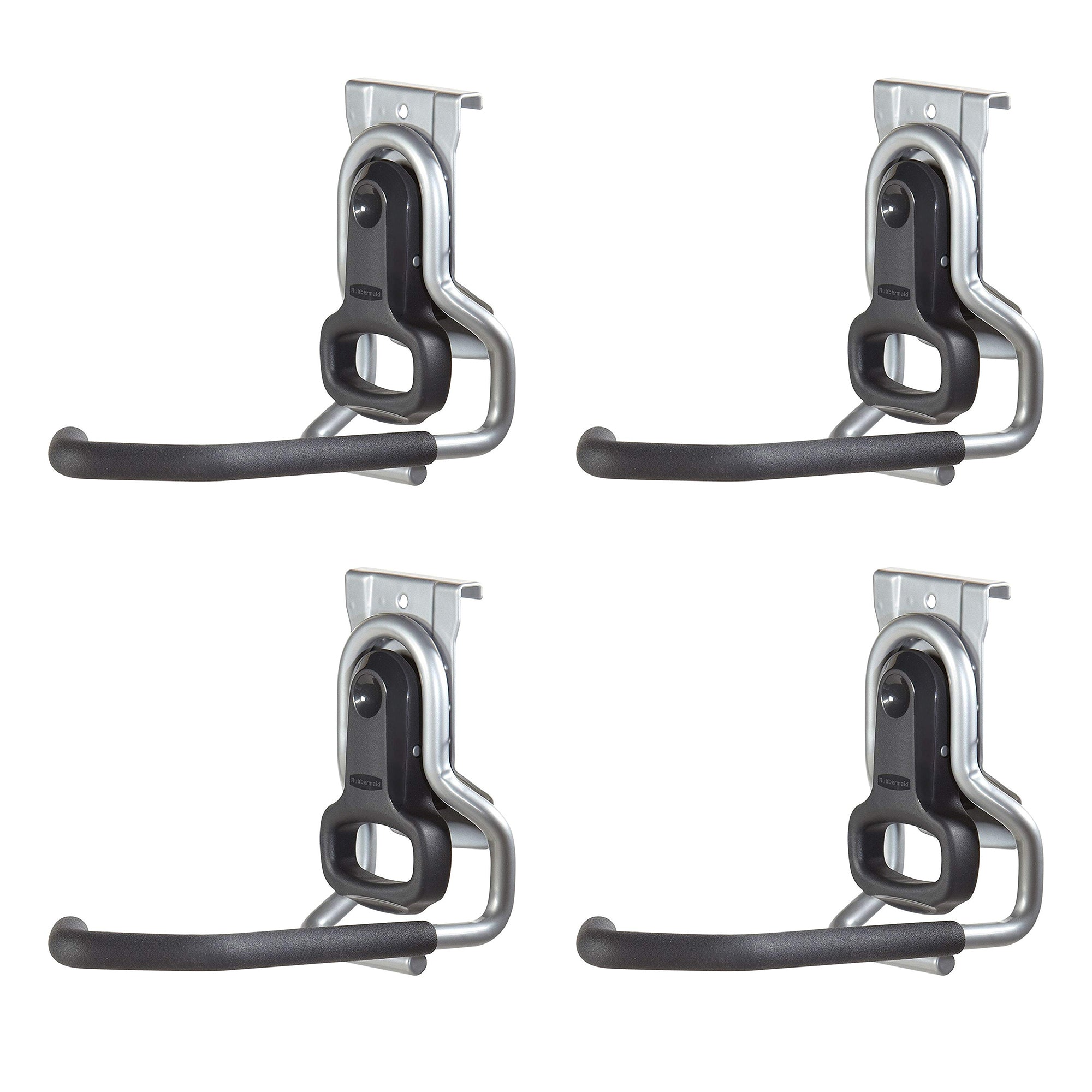Rubbermaid FastTrack Garage Storage Vertical Hanger Wall Hook Bike Rack (4 Pack) - VMInnovations