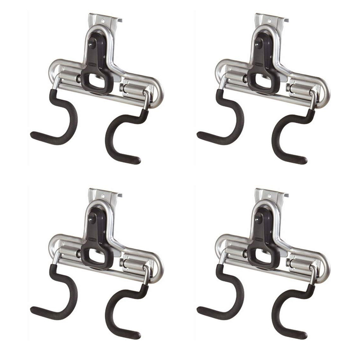 Rubbermaid FastTrack Wall S Hook 2 Handle Tool Storage Organizer Rack (4 Pack)