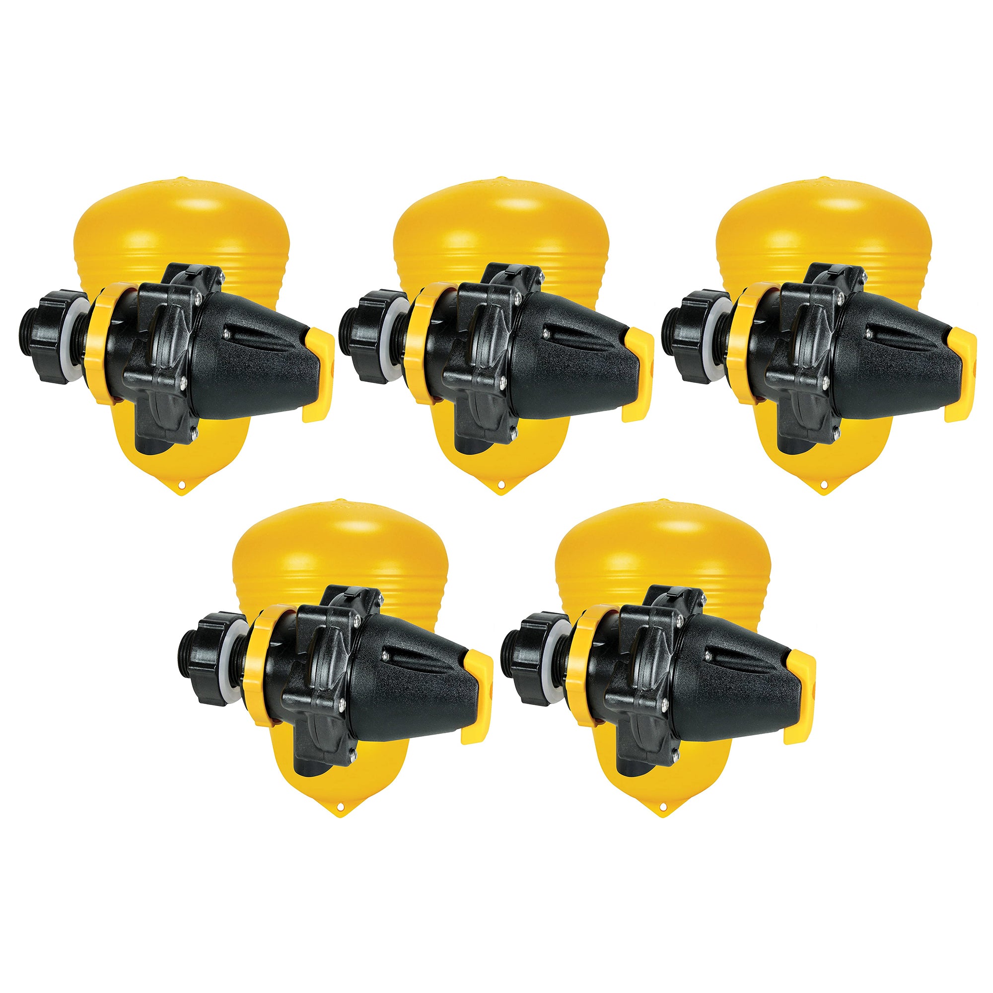 Jobe Valves Megaflow Water Tank Float Valve, 3/4 Inch, Yellow/Black (5 Pack)