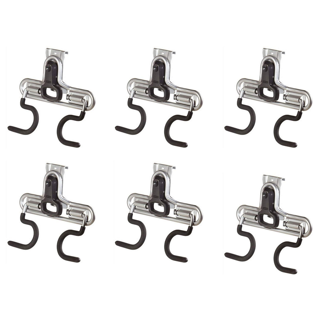 Rubbermaid FastTrack Wall S Hook 2 Handle Tool Storage Organizer Rack (6 Pack)