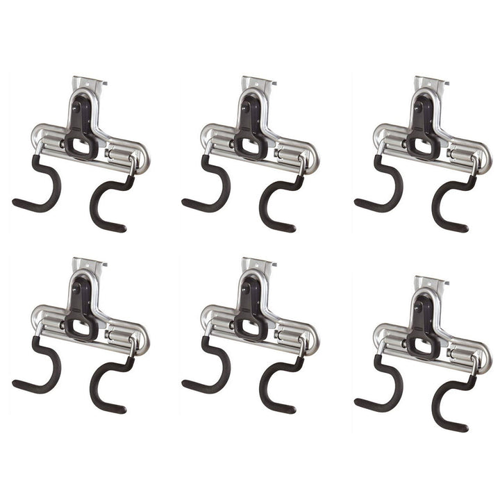 Rubbermaid FastTrack Wall S Hook 2 Handle Tool Storage Organizer Rack (6 Pack)