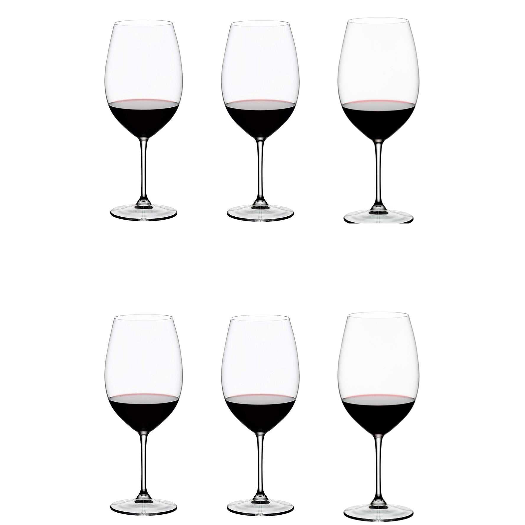 Riedel Vinum Bordeaux Grand Cru Crystal Red Wine Glasses Set, 33.86 Oz (6 Pack) - VMInnovations