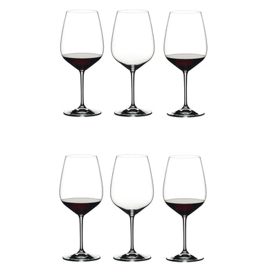 Riedel Heart to Heart Crystal Dishwasher Safe Cabernet Red Wine Glass (6 Pack)