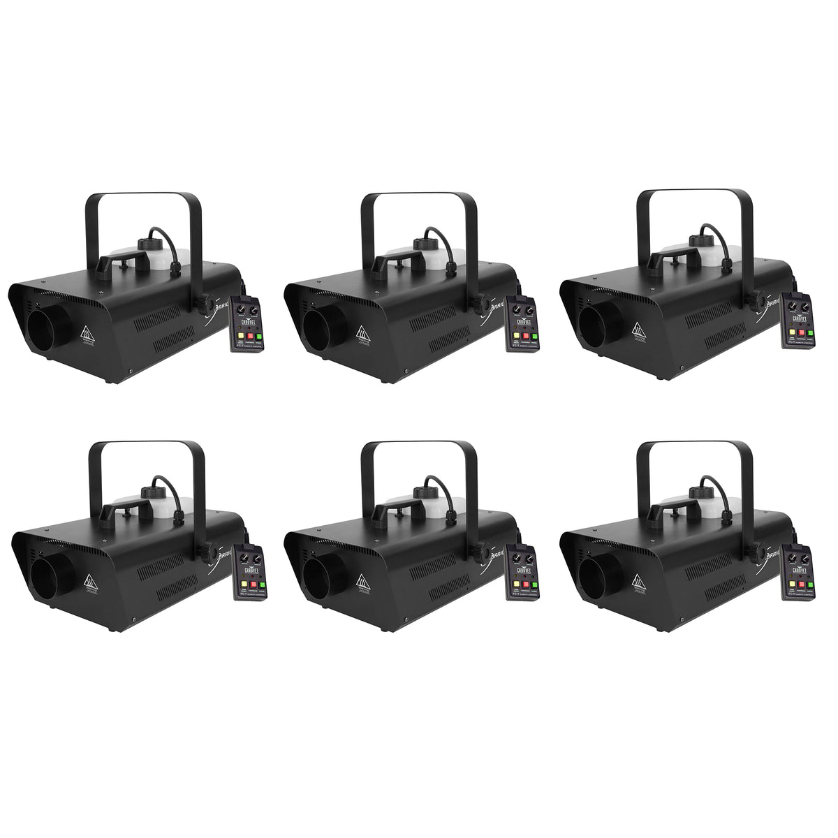 Chauvet DJ H1302 Hurricane Smoke Fog Machine Party Fogger with Remote (6 Pack)