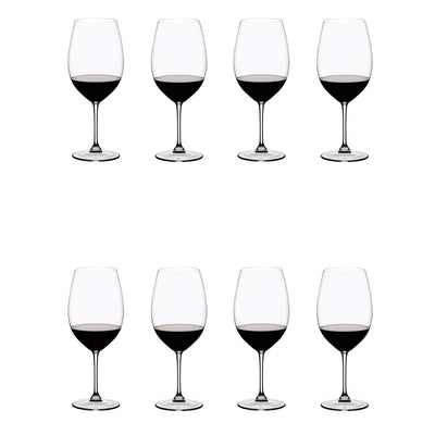 Riedel Vinum Bordeaux Grand Cru Crystal Red Wine Glass, 33.86 Ounce (8 Pack)