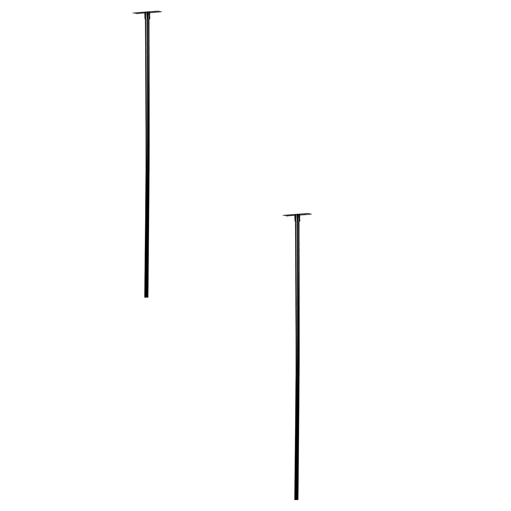 Woodlink 25276 HDPOLE 3 Pc 72" Bird Feeder Birdhouse Mounting Pole Kit (2 Pack) - VMInnovations