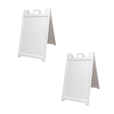 Plasticade Deluxe Signicade Portable Folding Double Sided Sign Stand (2 Pack)