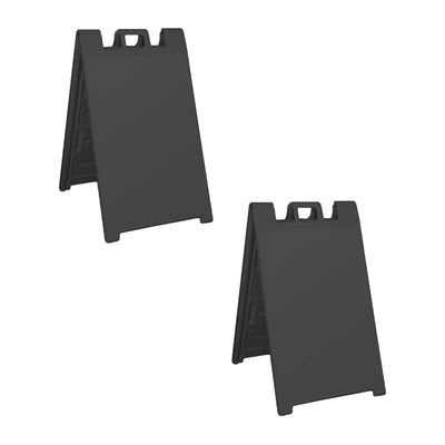 Plasticade Signicade Portable Folding Plastic A Frame Store Sign Stand (2 Pack)