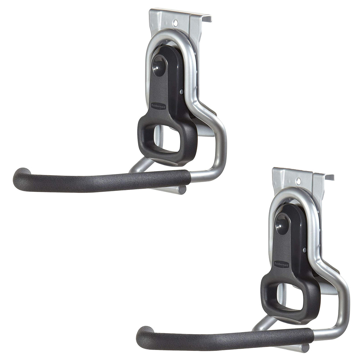 Rubbermaid Vertical FastTrack Hanging Wall Mount Hook Garage Organizer (2 Pack)