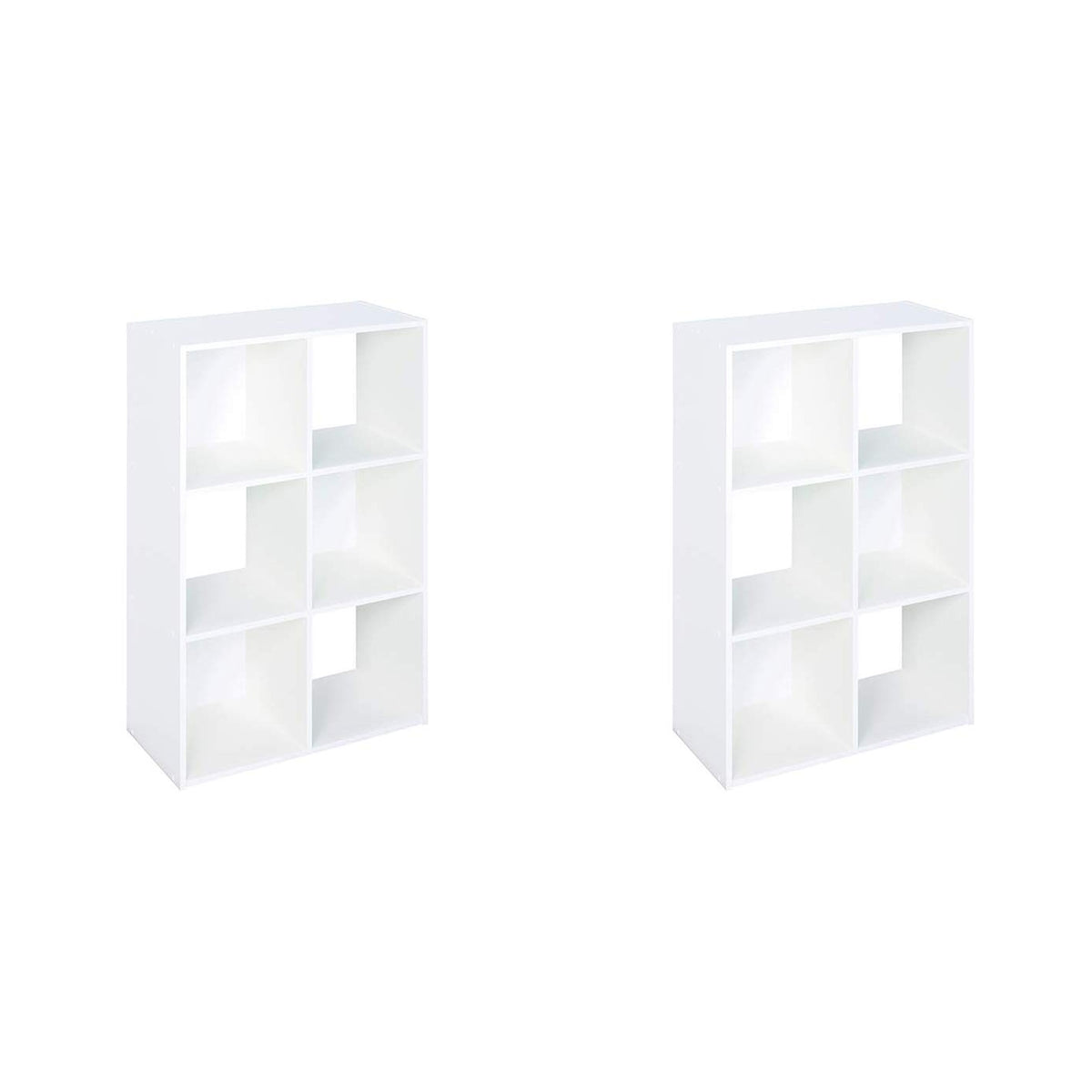 Closetmaid Decorative Home 6-Cube Cubeicals Organizer Storage, White (2 Pack)