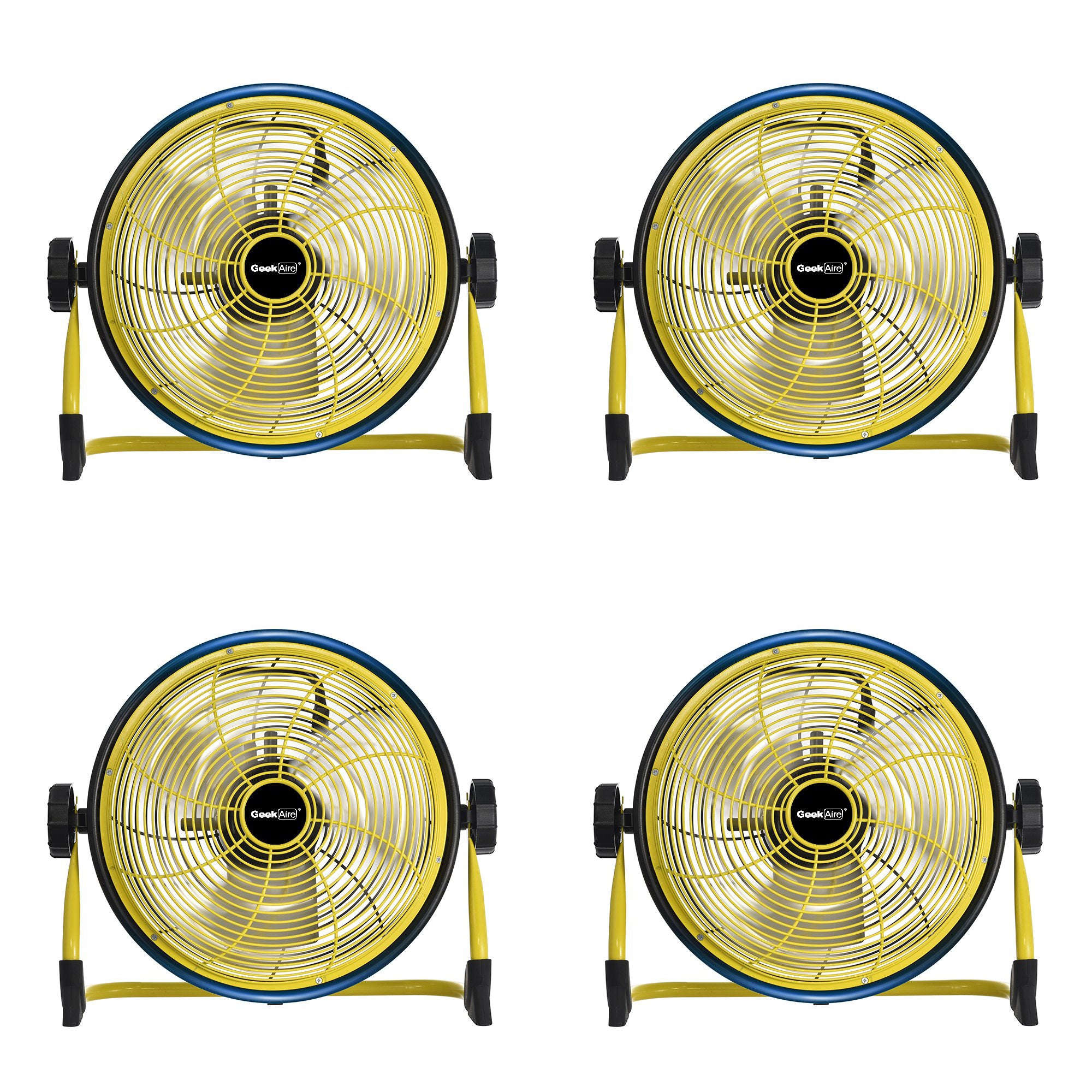 Geek Aire Outdoor Floor Fan 12" Cordless Variable Speed Rechargeable (4 Pack) - VMInnovations