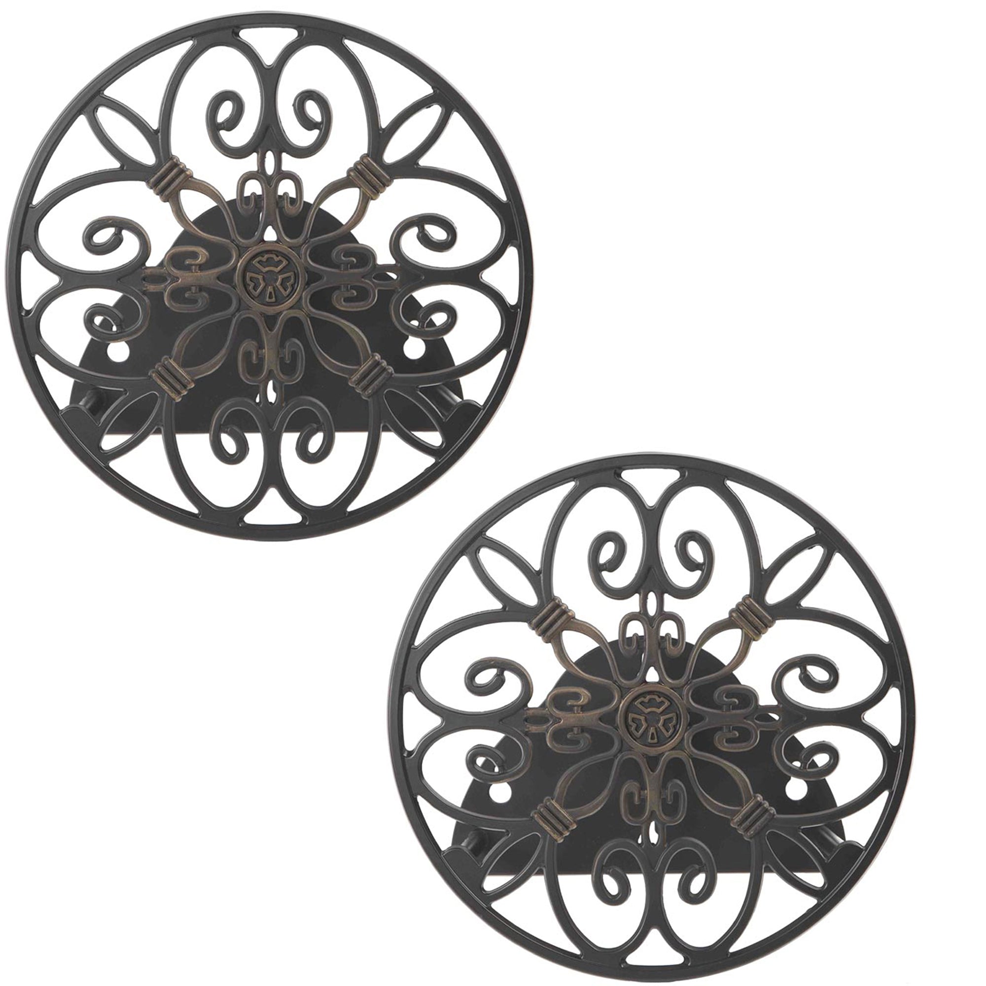 Liberty Garden Products Decorative 125 Foot Hose Wall Mount Butler (2 Pack) - VMInnovations