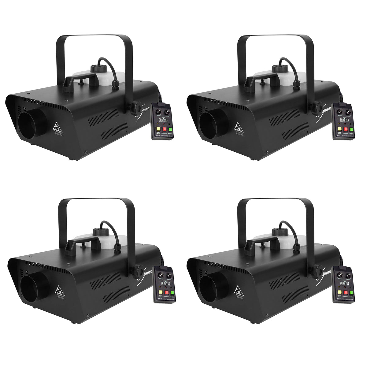 Chauvet DJ H1302 Hurricane Smoke Fog Machine Party Fogger with Remote (4 Pack)