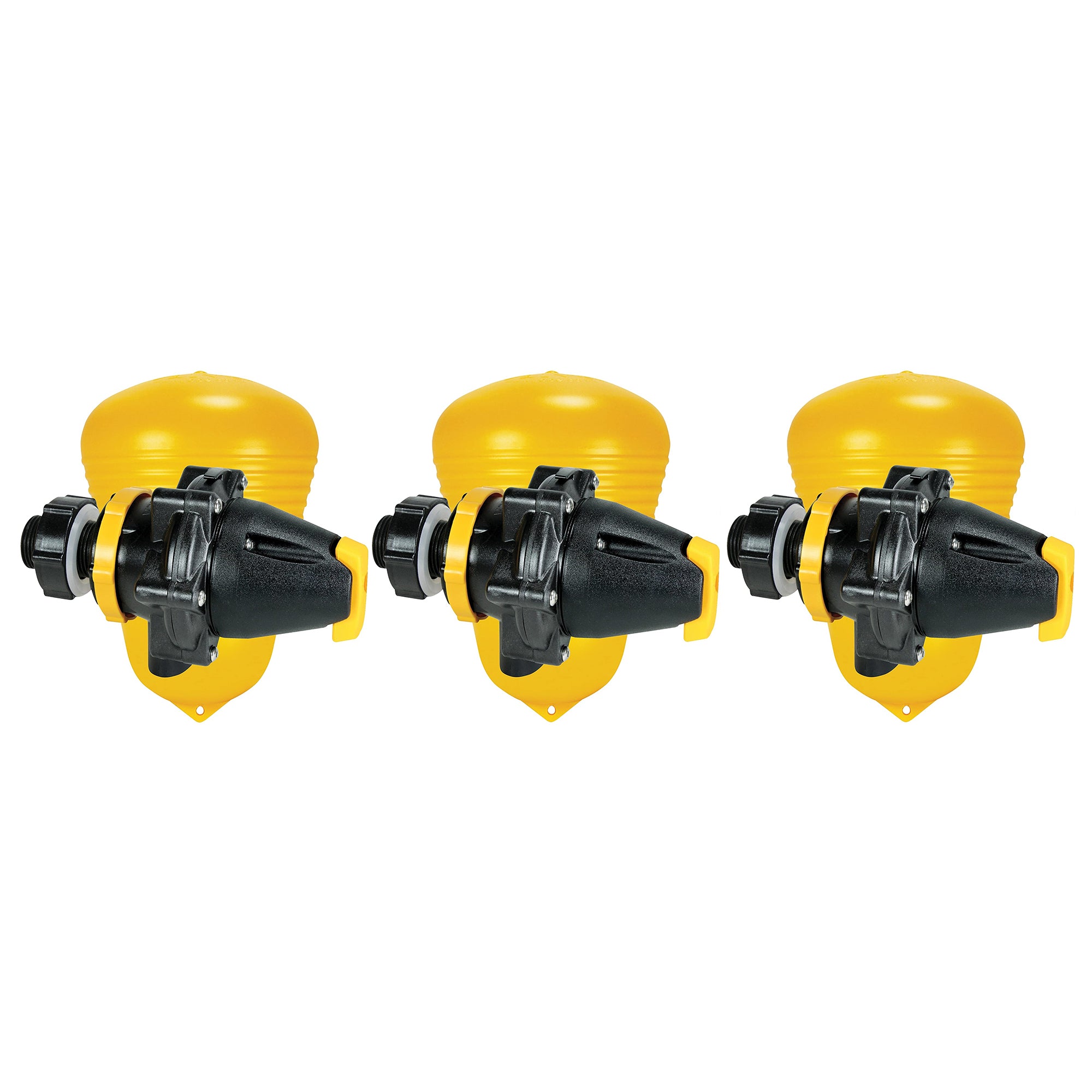 Jobe Valves Megaflow Water Tank Float Valve, 3/4 Inch, Yellow/Black (3 Pack)