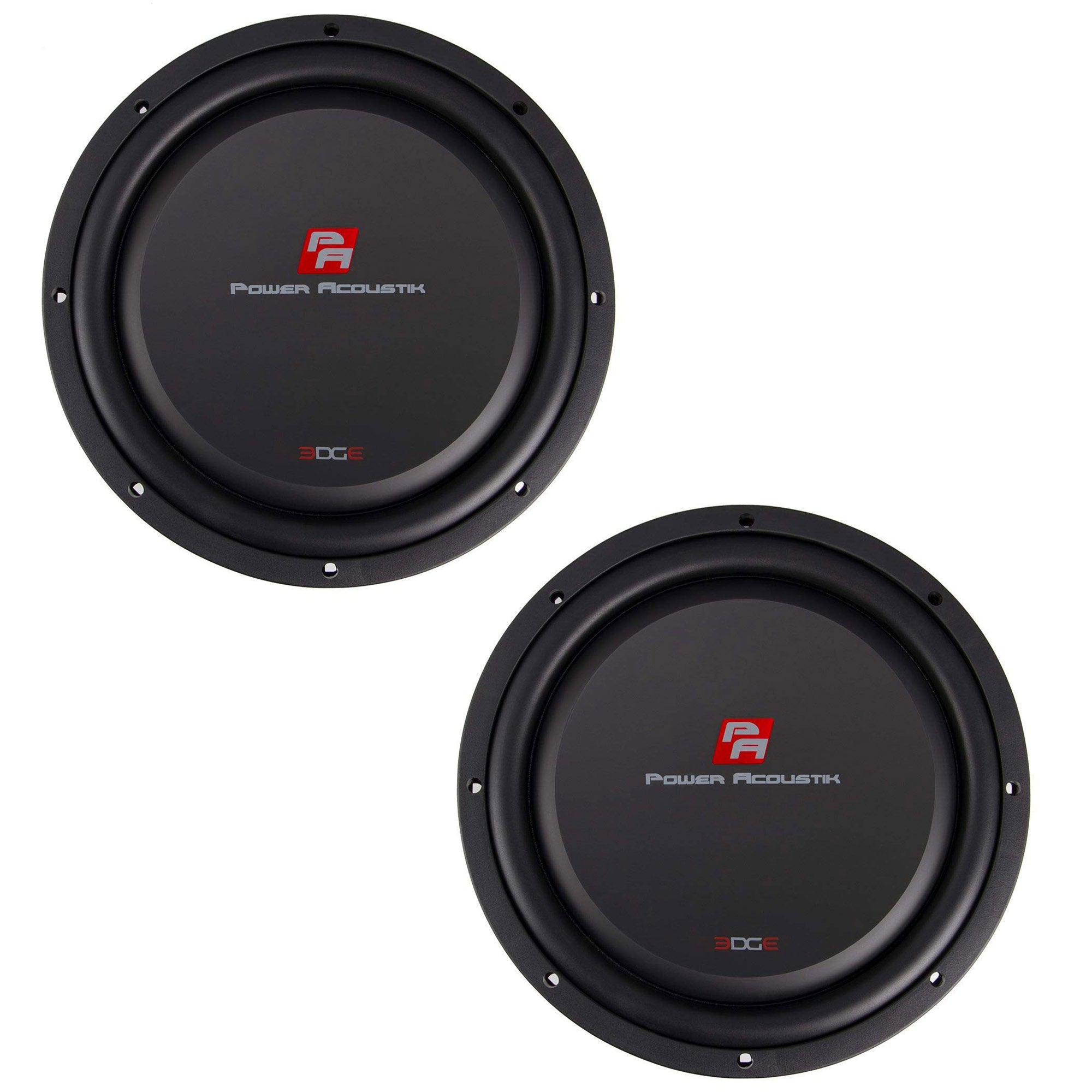 Power Acoustik 12" Powerful 700W RMS Shallow Car Subwoofer Loud Speaker (2 Pack) - VMInnovations