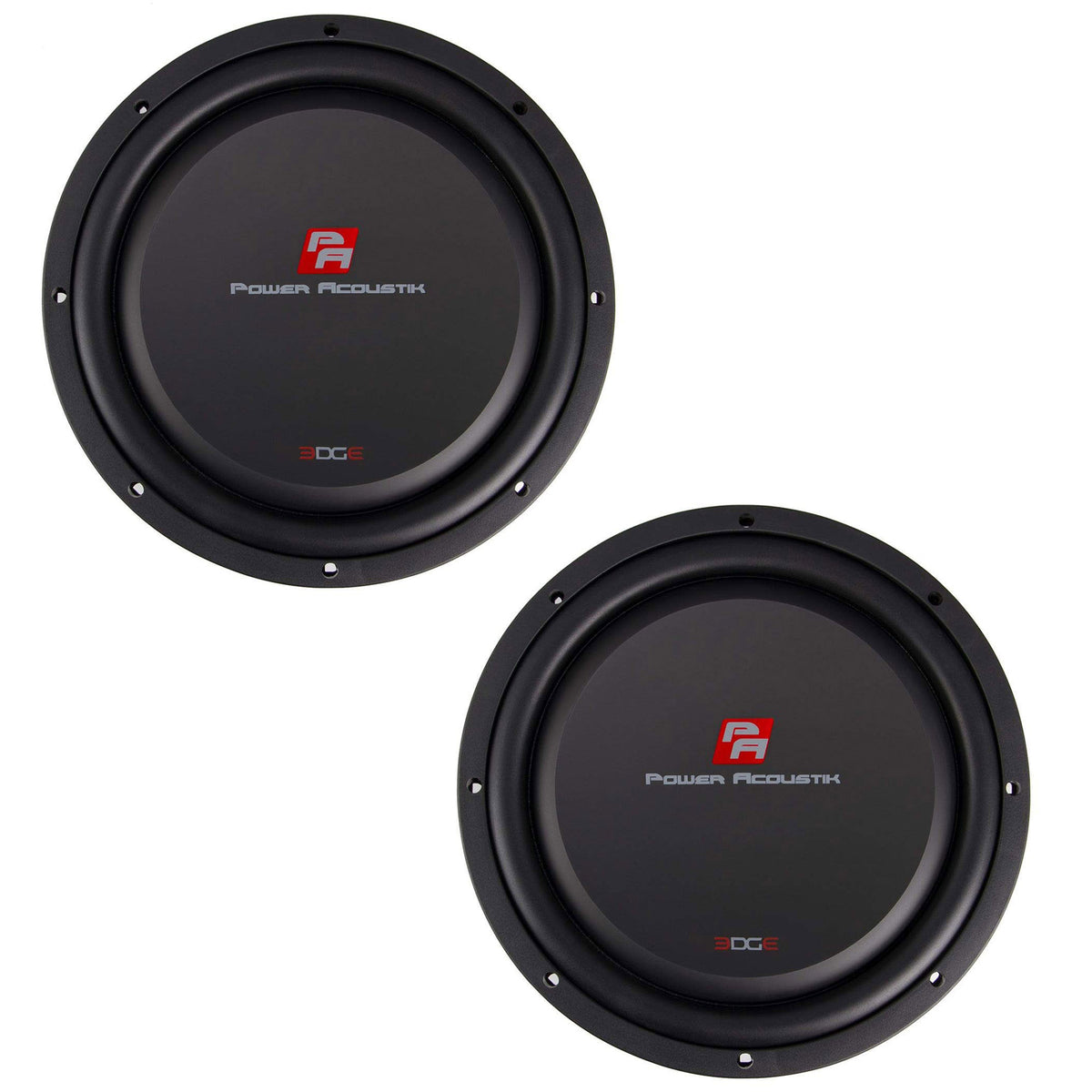 Power Acoustik 12" Powerful 700W RMS Shallow Car Subwoofer Loud Speaker (2 Pack)