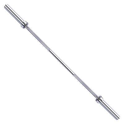 HulkFit Solid Steel 84 Inches Long Olympic Barbell Weightlifting Bar, Chrome