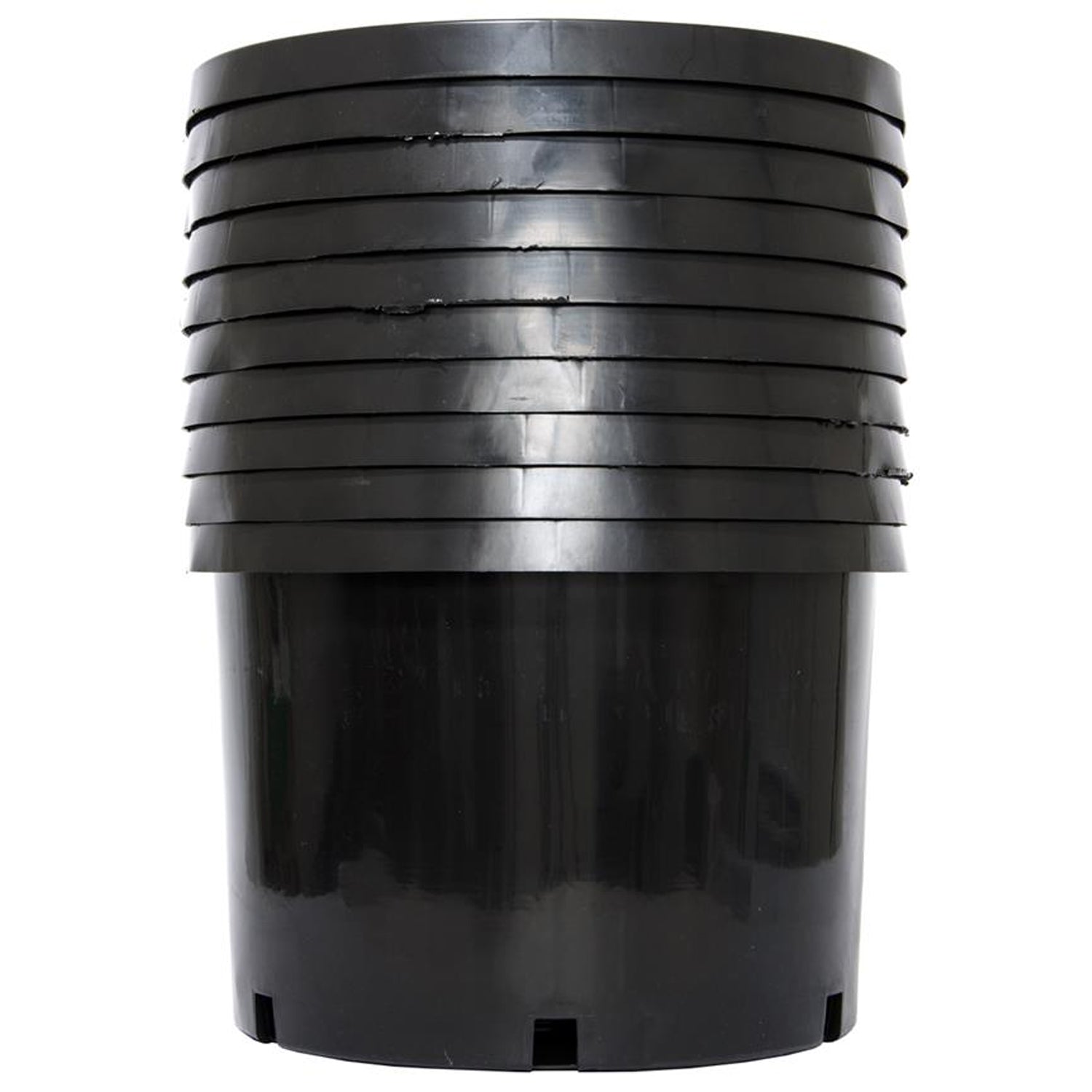 Pro Cal 10 Gal Nursery Black Plastic Planter Garden Grow Pots 5 Pack (For Parts)
