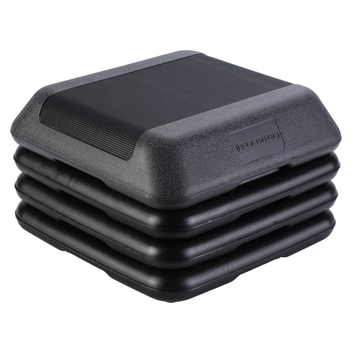HolaHatha Aerobic High Step Platform, Home Gym Fitness Equipment with Risers