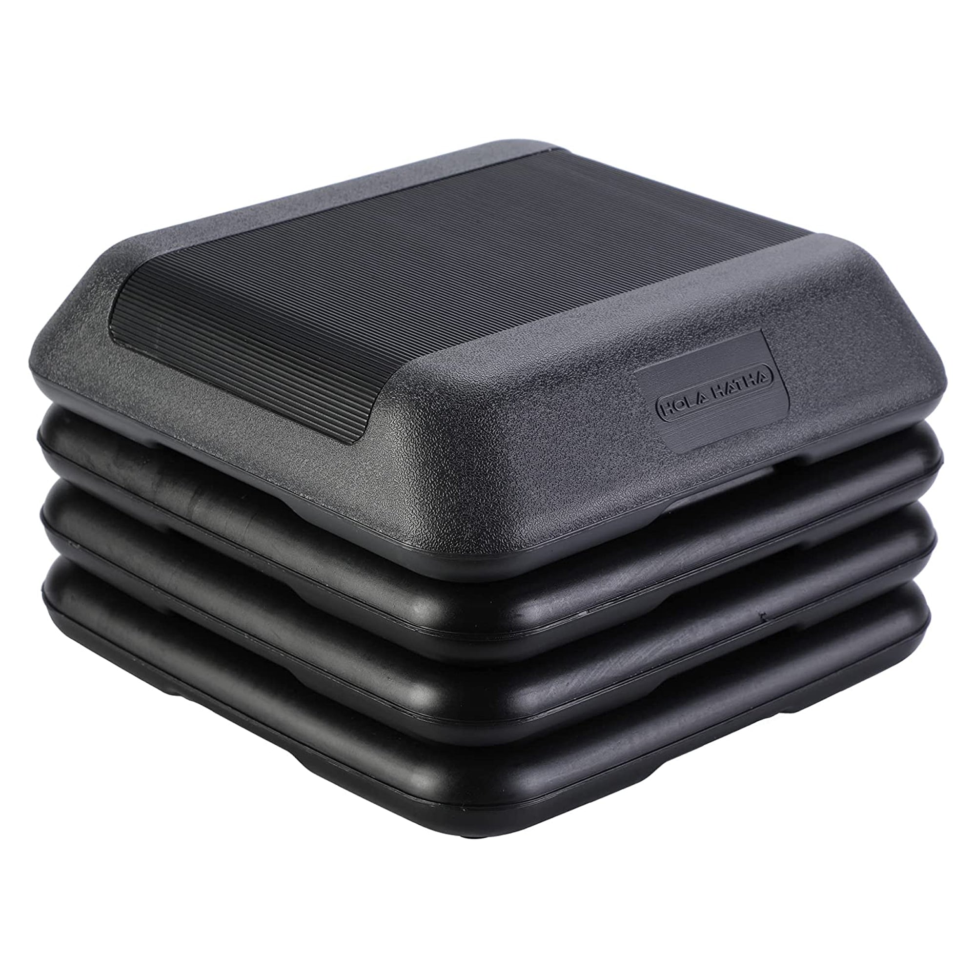 HolaHatha Aerobic High Step Platform, Home Gym Fitness Equipment with Risers