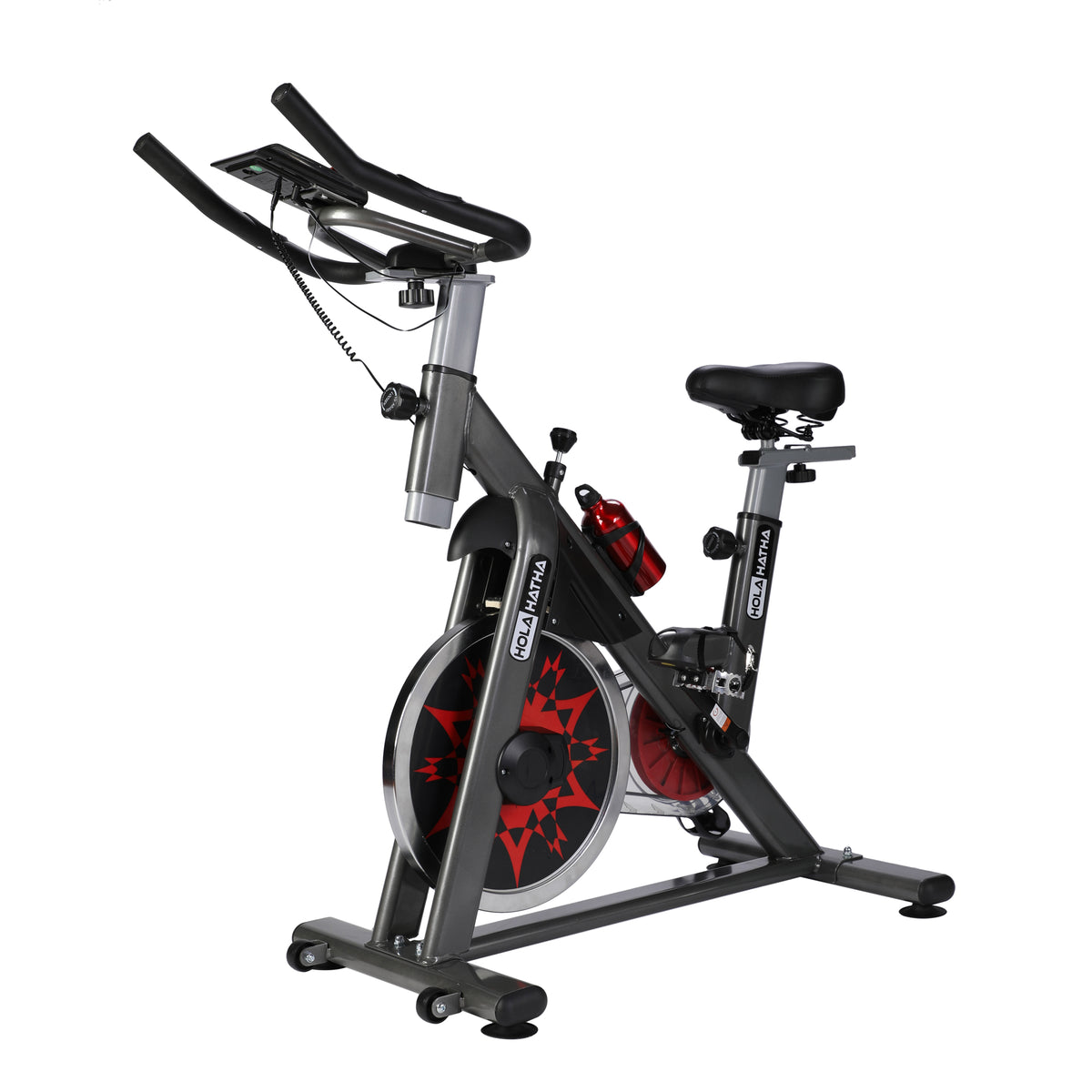 HolaHatha Home Gym Equipment Cycling Exercise Bike with 33 Pound Flywheel - VMInnovations