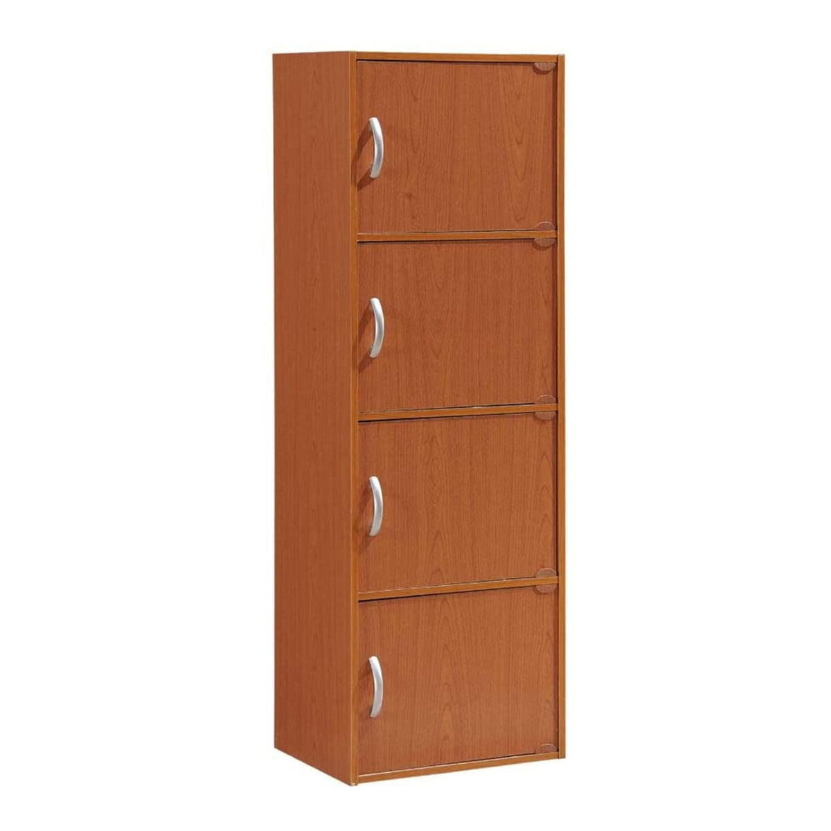 Hodedah 4 Shelf Enclosed Home and Office Storage Cabinet, Cherry (Open Box)