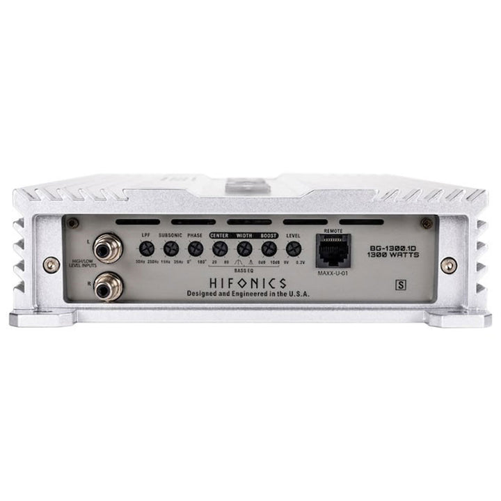 Hifonics BG-1300.1D Brutus Gamma Mono D 1300W Car Audio Subwoofer Amp, Bass Knob - VMInnovations