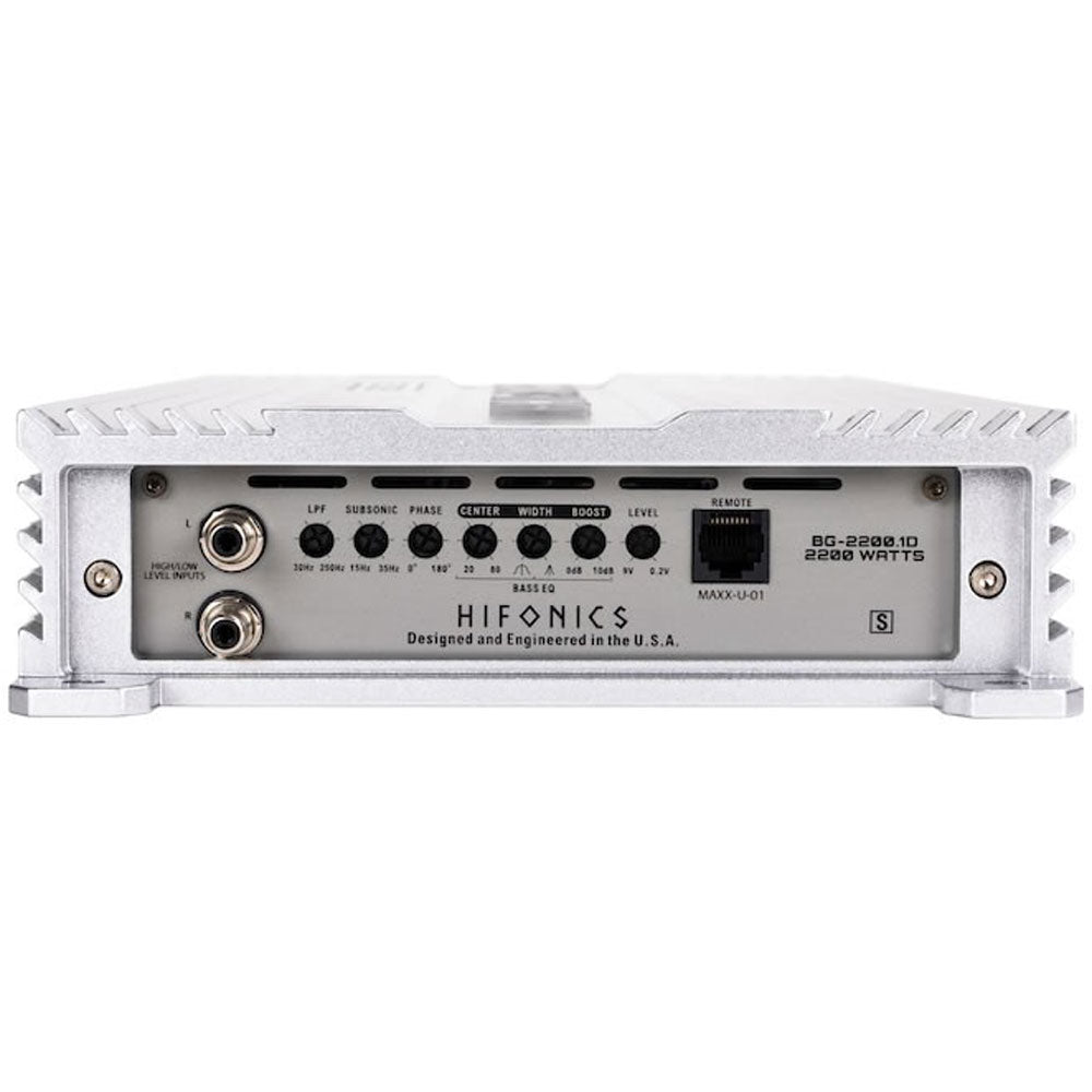 Hifonics BG-2200.1D Brutus Gamma Mono D 2200W Car Audio Subwoofer Amp, Bass Knob - VMInnovations