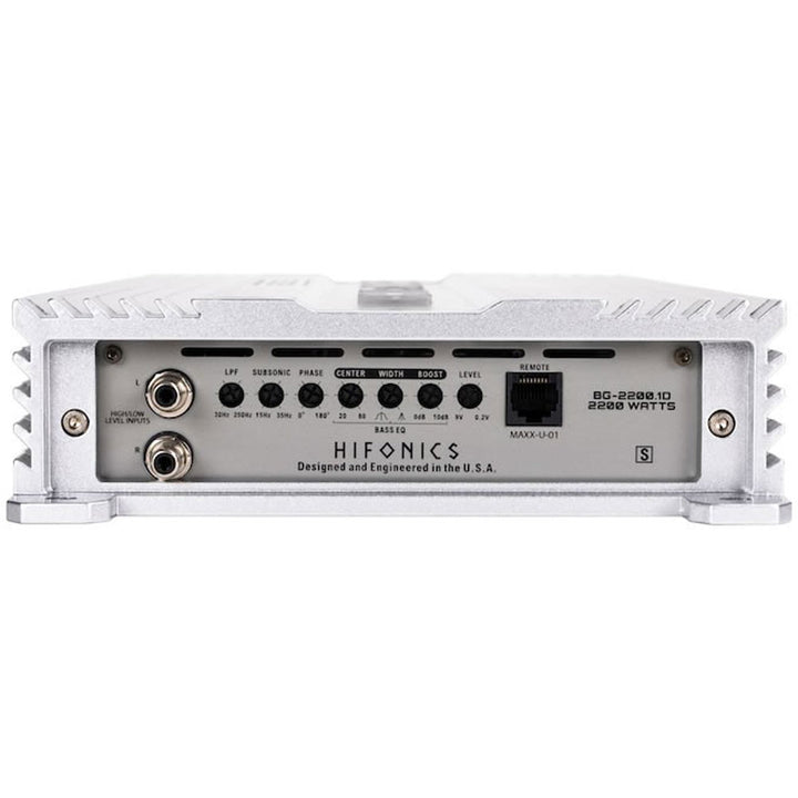 Hifonics BG-2200.1D Brutus Gamma Mono D 2200W Car Audio Subwoofer Amp, Bass Knob - VMInnovations