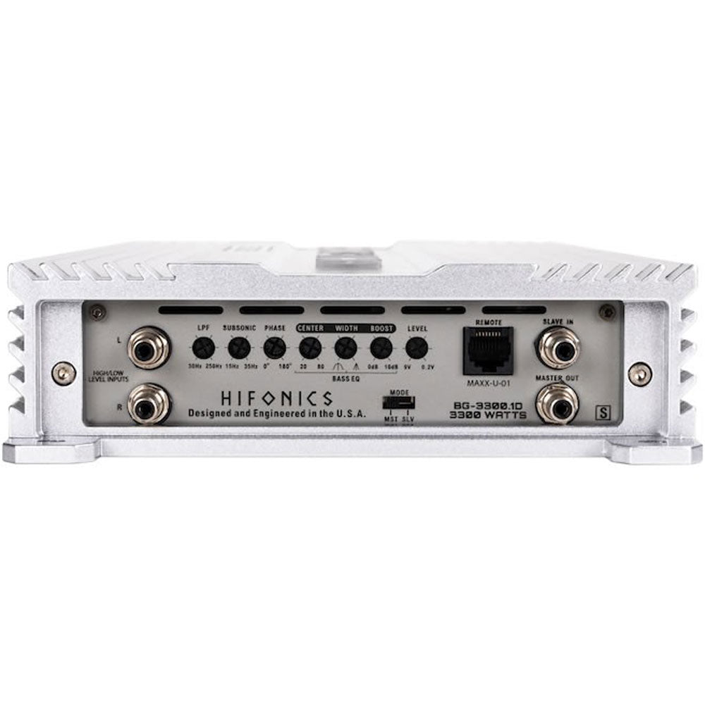 Hifonics BG-3300.1D Brutus Gamma Mono D 3300W Car Audio Subwoofer Amp, Bass Knob - VMInnovations