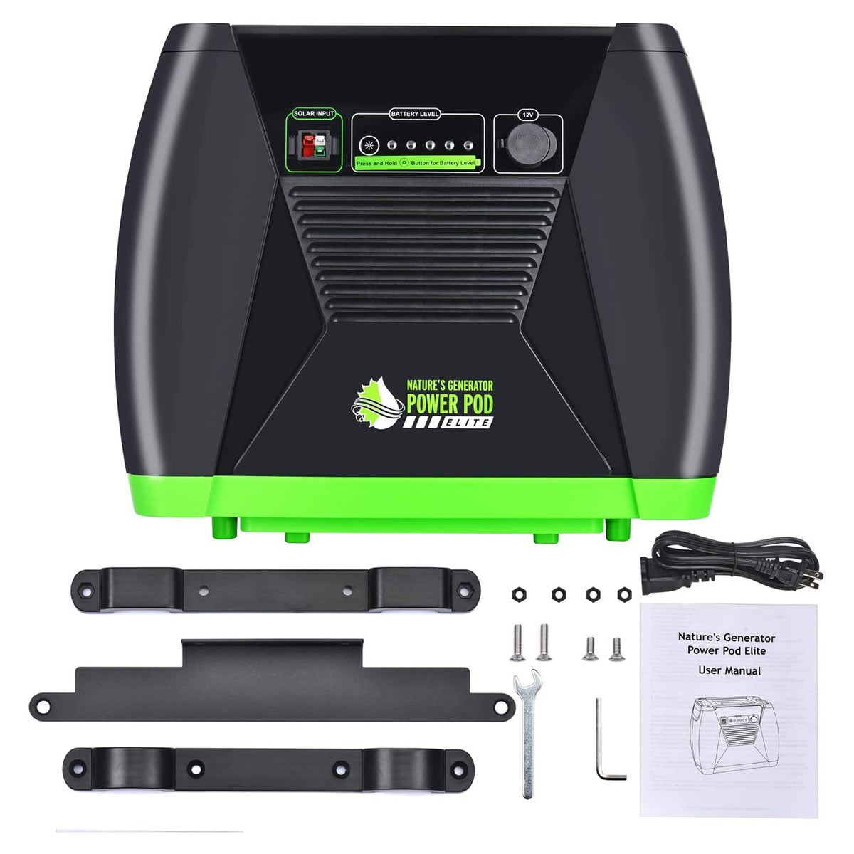 Nature's Generator Solar & Wind Generator w/2 Power Pods & Solar Panel 5 Pack