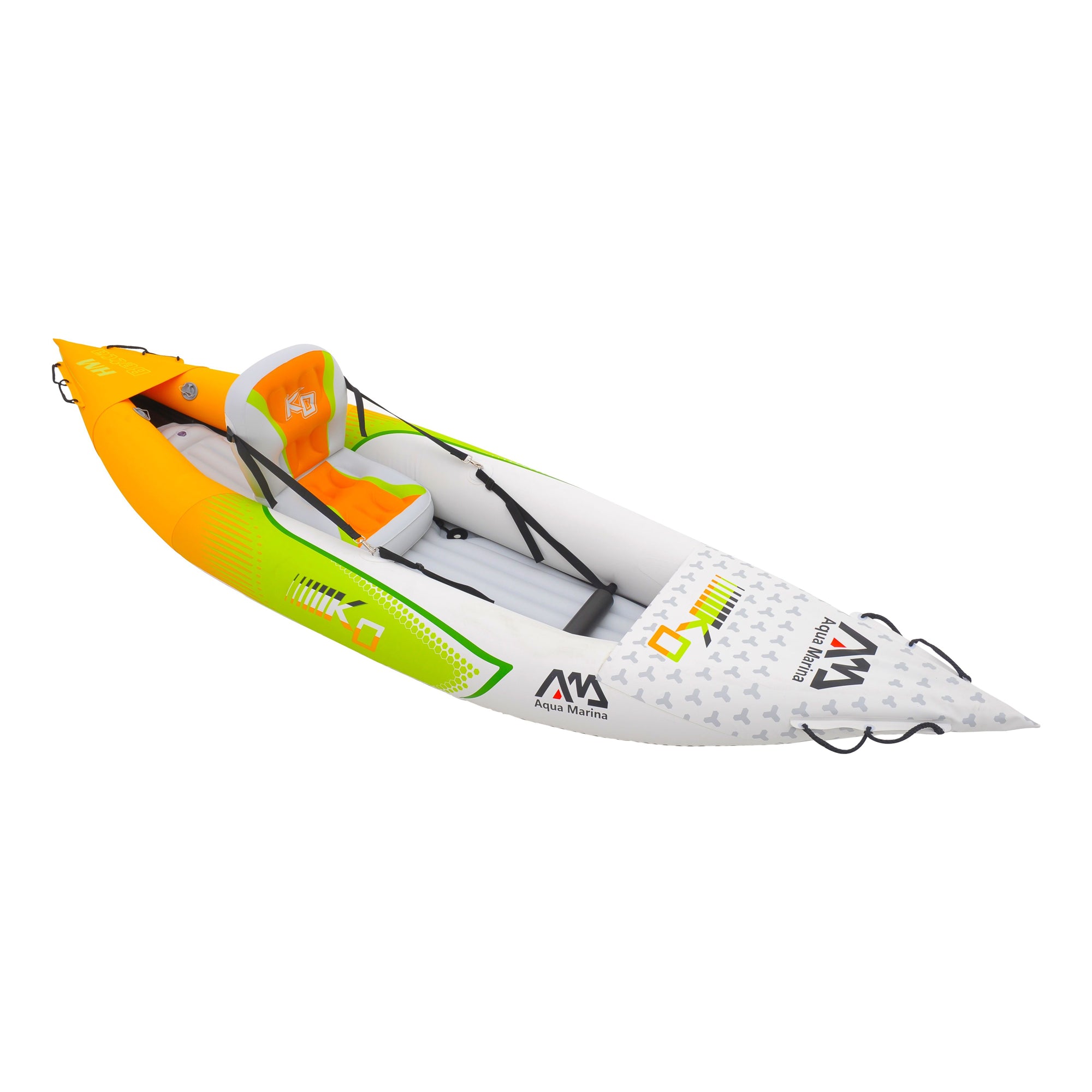 Aqua Marina HM-312 Betta Inflatable 1 Person Leisure Paddle Kayak, Orange/White