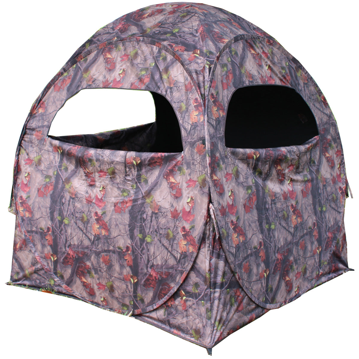HME Portable Spring Steel 2 Person Pop Up JM Camo Deer Hunting Hub Ground Blind (4 Pack)