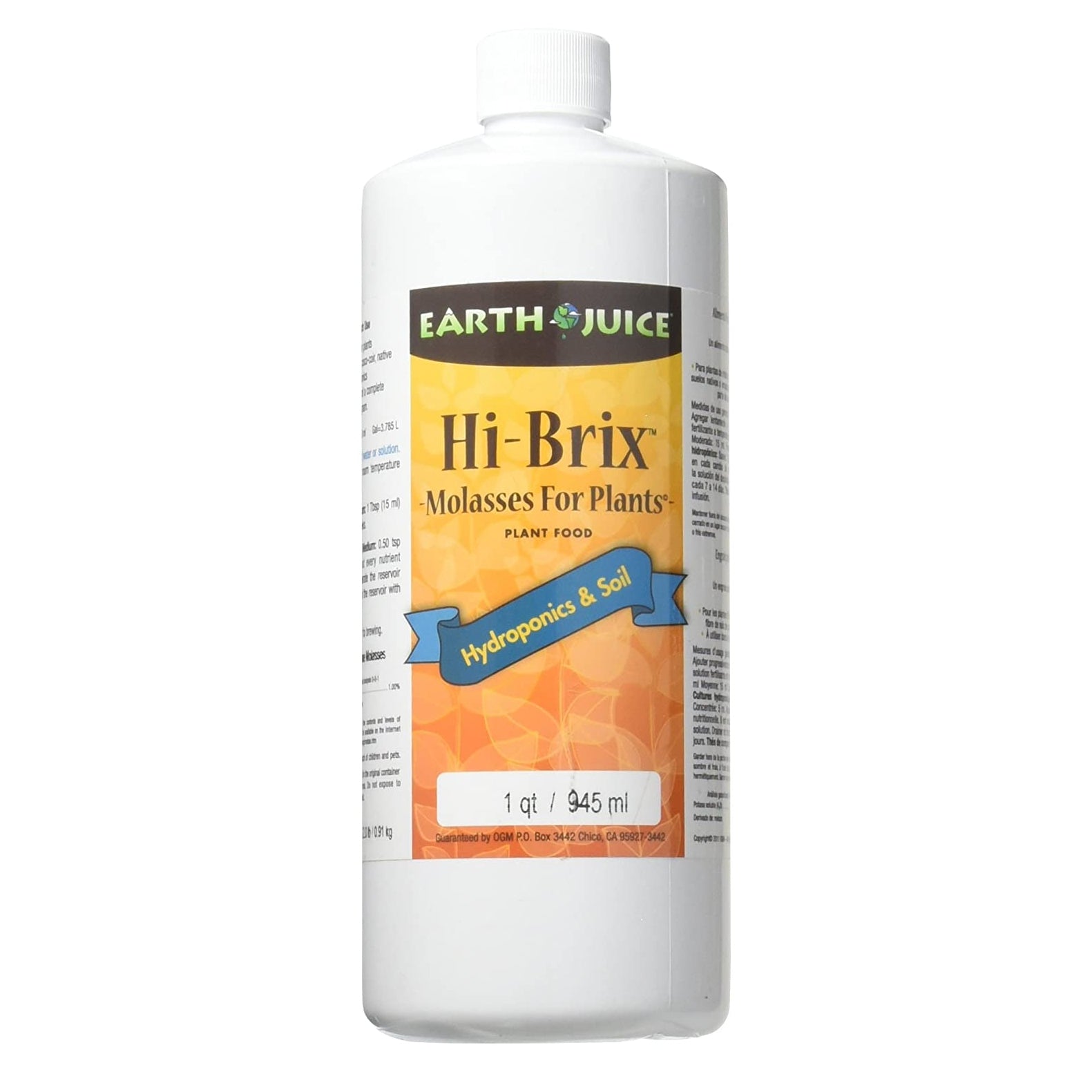 Earth Juice Hydro Organics Hi-Brix Liquid Molasses for Plants, 1 Qt (Open Box)