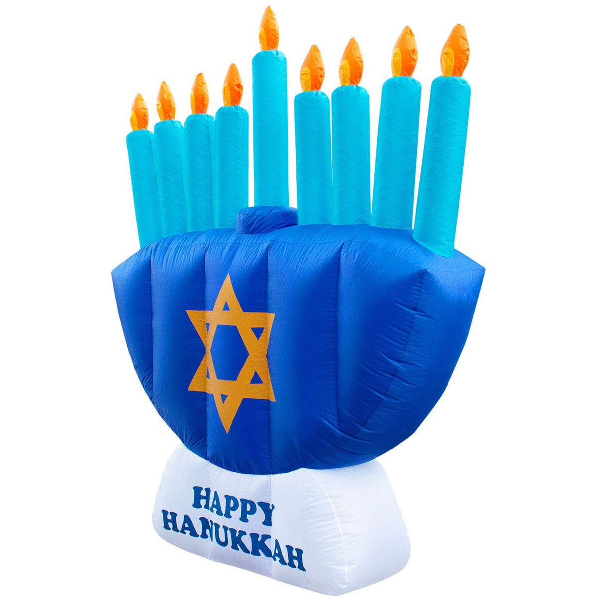 Holidayana 8 Ft Tall Giant Inflatable Hanukkah Menorah Yard Decoration(Open Box)