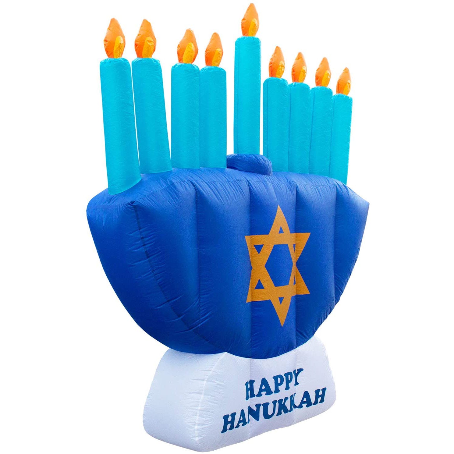 Holidayana 8 Ft Tall Giant Inflatable Hanukkah Menorah Yard Decoration(Open Box)