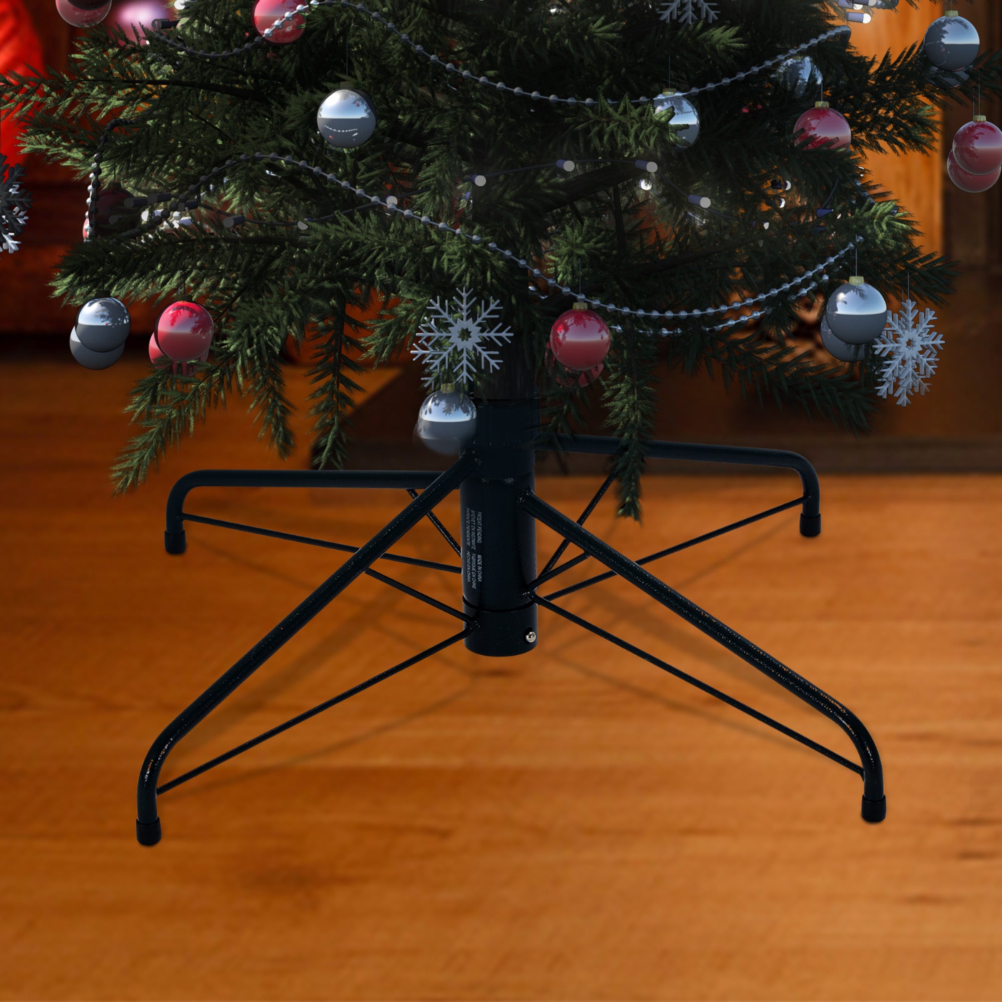 Home Heritage 26" Wide 1-1.5" Diameter Pole Christmas Tree Stand Base (Open Box) - VMInnovations