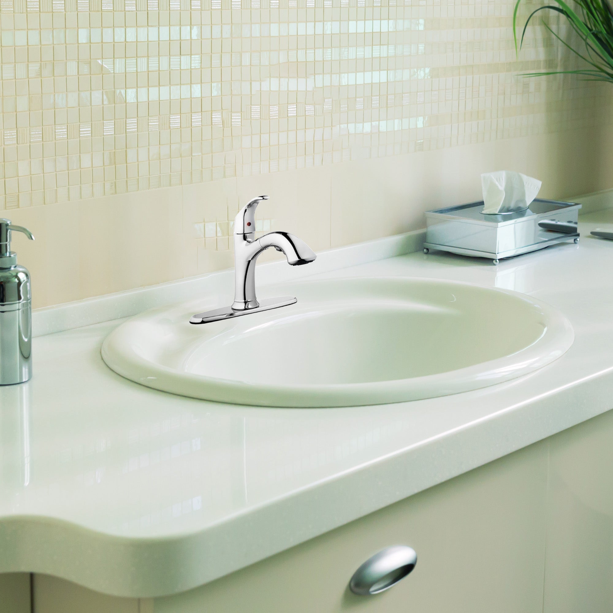 HomePointe Single Loop Handle Kitchen Faucet w/ Pull Out Spray Chrome(Open Box) - VMInnovations