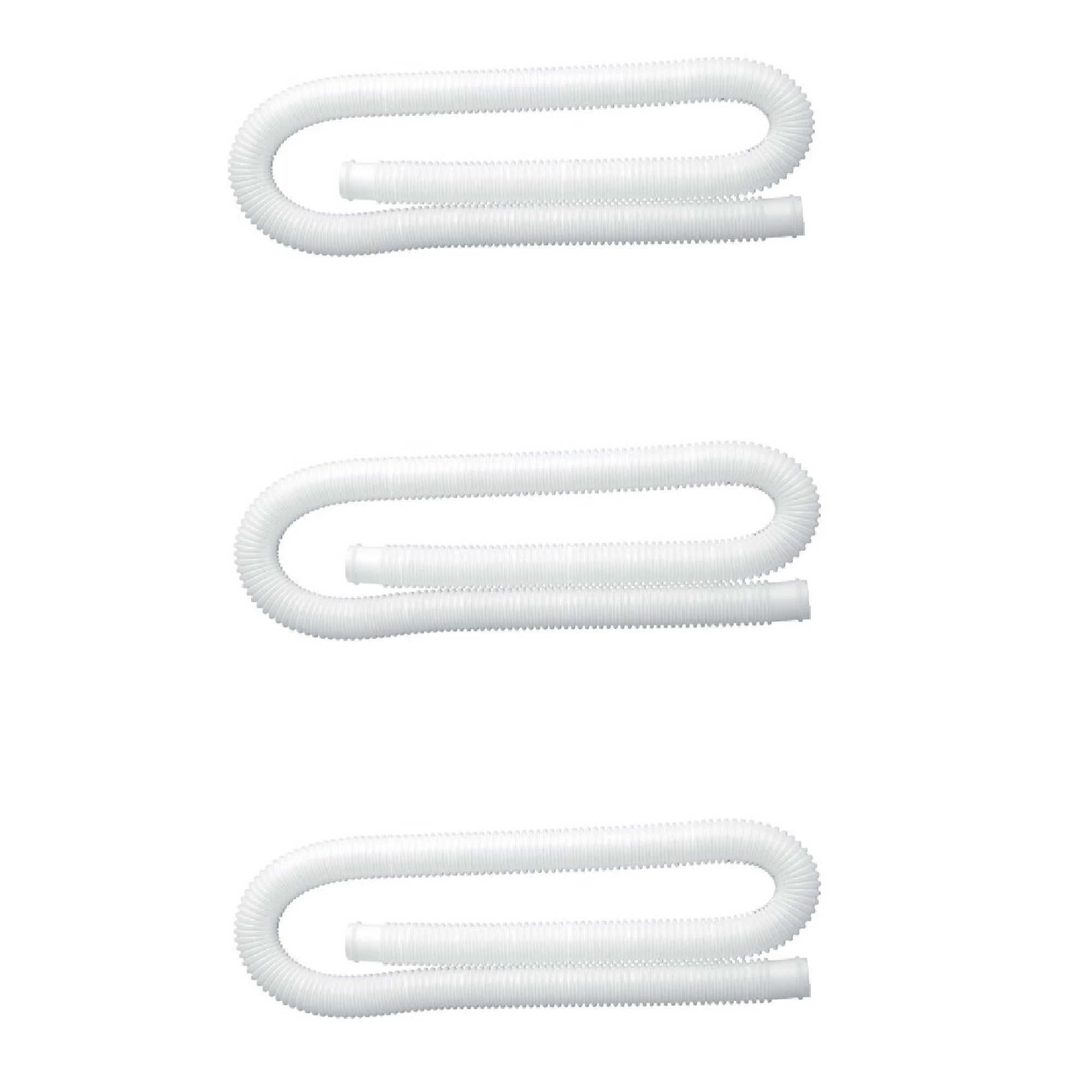 Intex 1.25 Inch Diameter Accessory Pool Pump Replacement Hose 59In Long (3 Pack) - VMInnovations