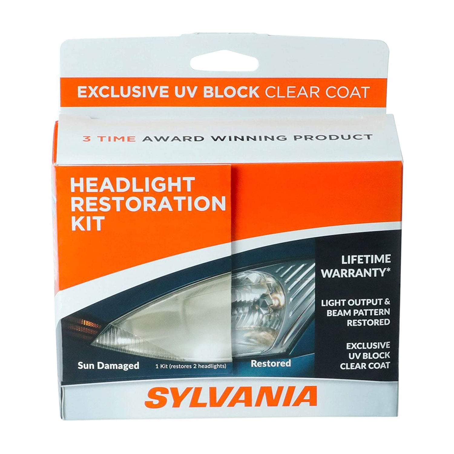 Sylvania HRK.BX Car Headlight Lens Restoration Kit Detailing Supplies (Open Box)