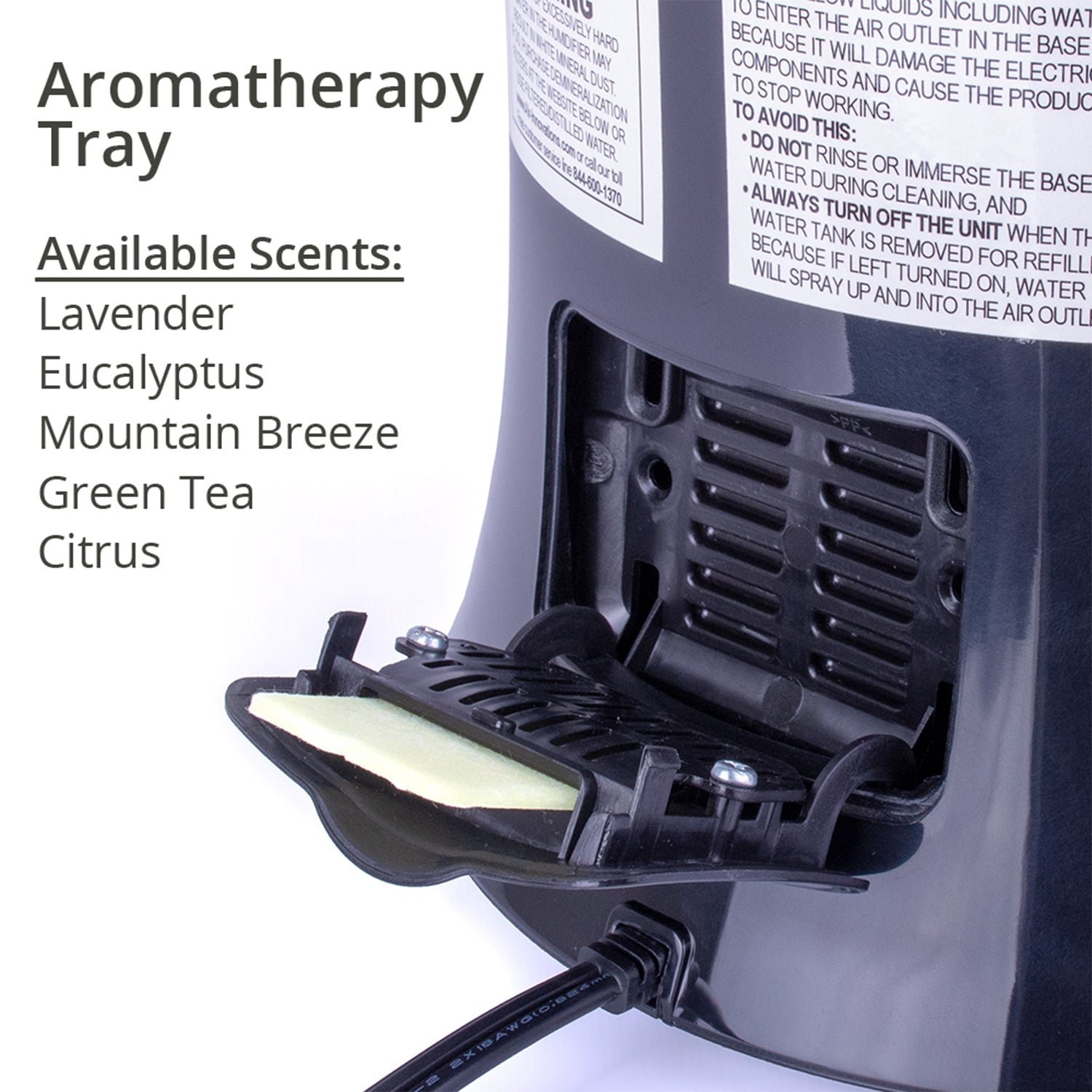 Air Innovations 1.7 Gal Cool Mist Humidifier w/ Aromatherapy Refill, Eucalyptus