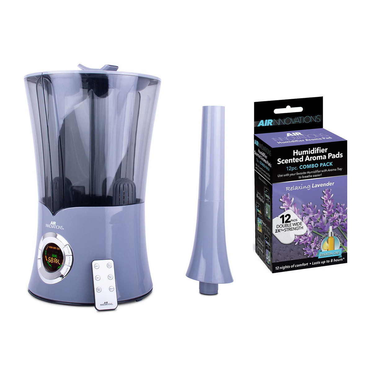 Air Innovations HUMID23 Ultrasonic Cool Mist Humidifier with Refills (12 Pack)