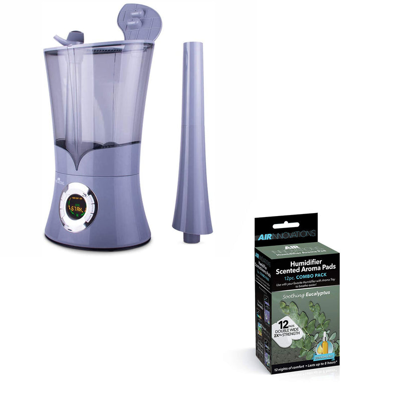 Air Innovations 1.6 Gal Cool Mist Humidifier w/ Aromatherapy Refill, Eucalyptus