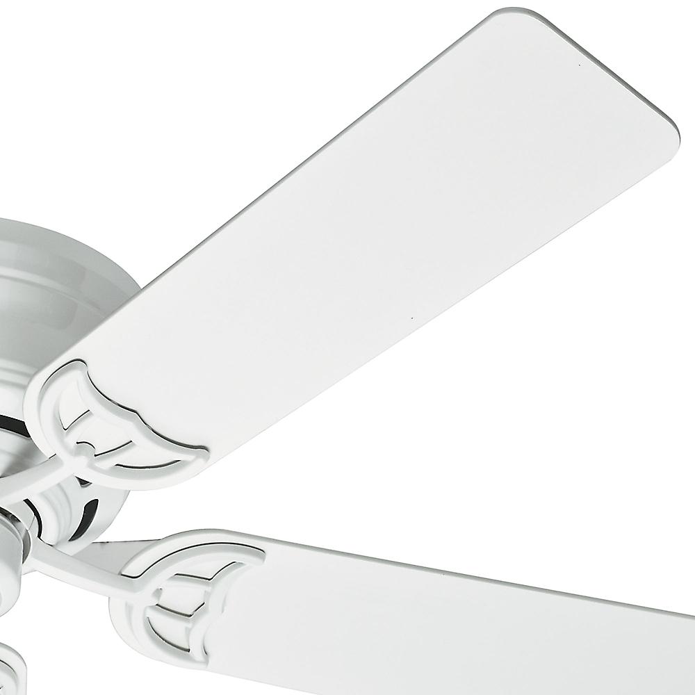 Hunter Low Profile III 52" Indoor Home Ceiling Fan w/ Pull Chain Control, White