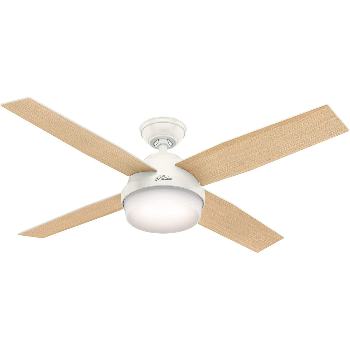 Hunter Fan Company 59217 Dempsey 52 Inch Ceiling Fan w/ Light, White (Open Box)