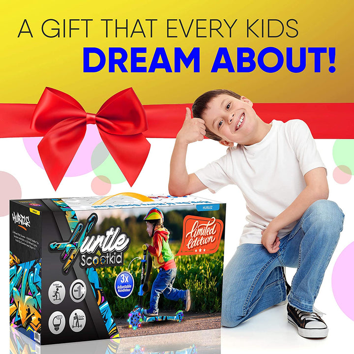 Hurtle ScootKid 3 Wheel Child Toddler Toy Scooter w/ LED Wheel Lights (Used) - VMInnovations