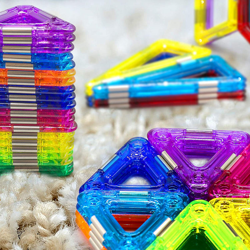 Hurtle 70 Piece Kids Deluxe Engineering Magnetic Building Blocks Kit (2 Pack)