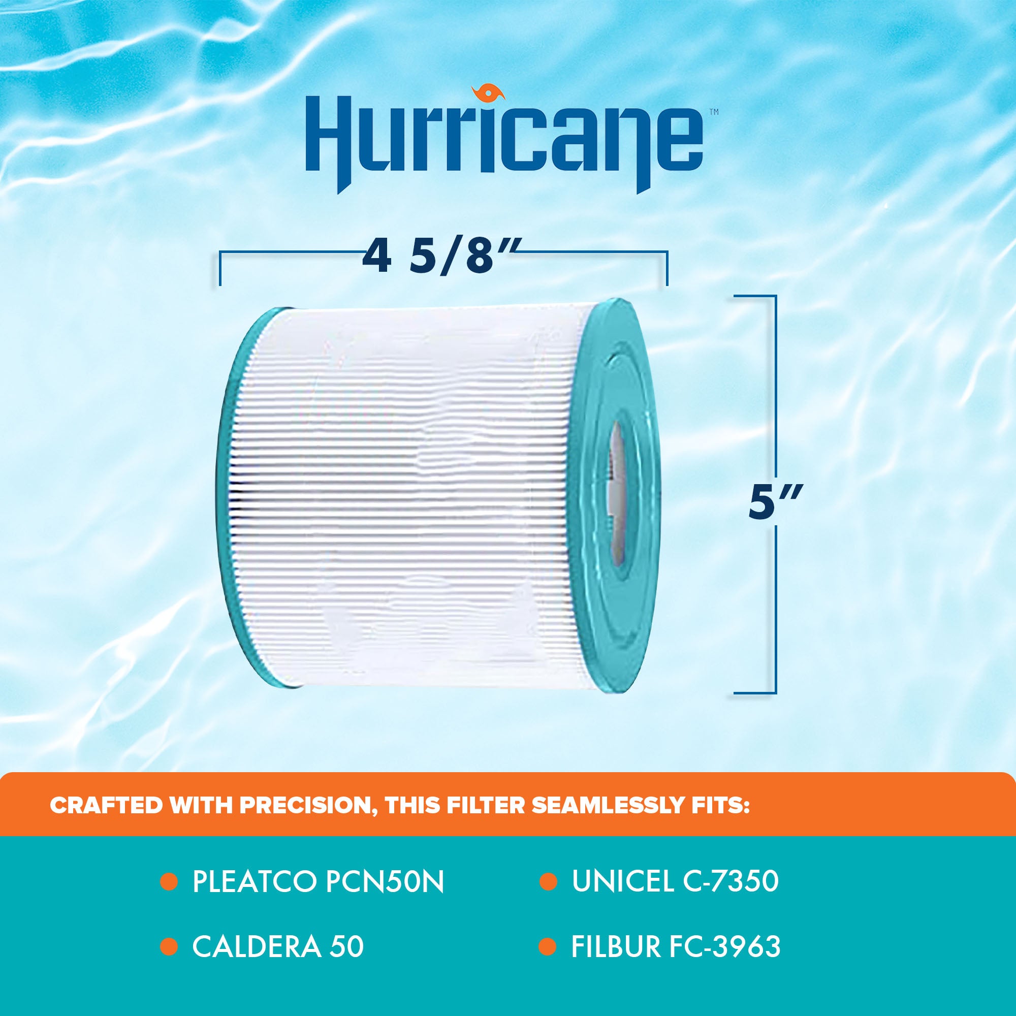 Hurricane 2 Pack HF4401-02 Advanced Pool and Spa Filter Cartridge Replacement