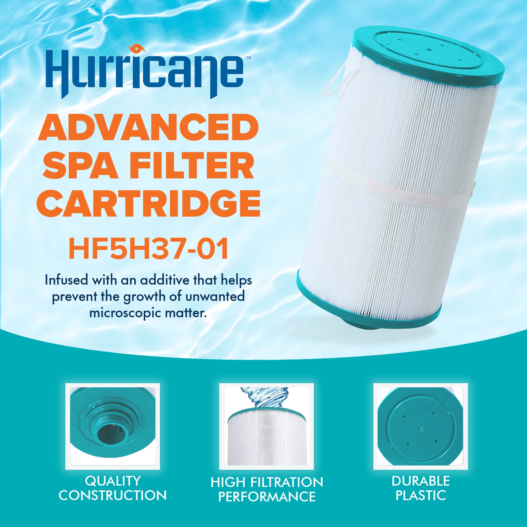 Hurricane Replacement Spa Filter Cartridge for PFF42TC-P and Unicel 5CH-37