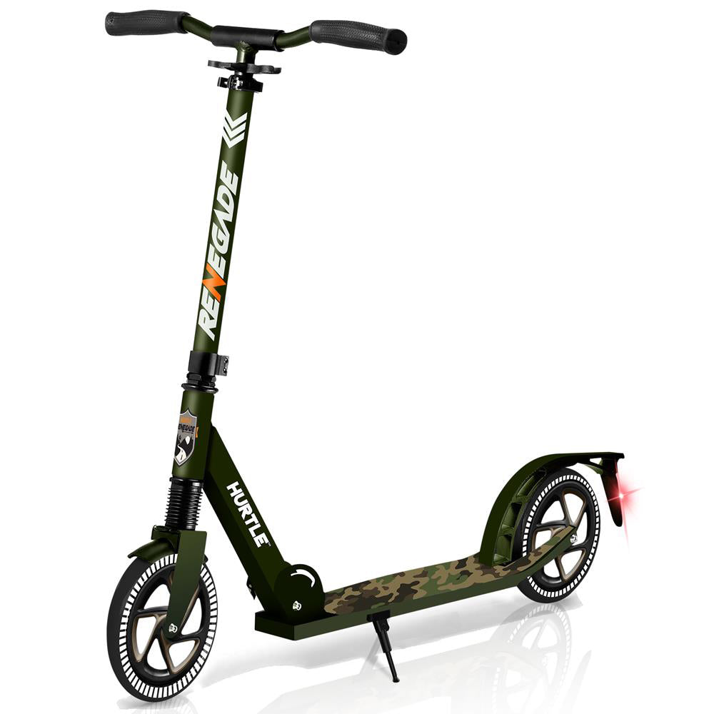 Hurtle Renegade Lightweight Foldable Teen and Adult Commuter Kick Scooter, Camo - VMInnovations